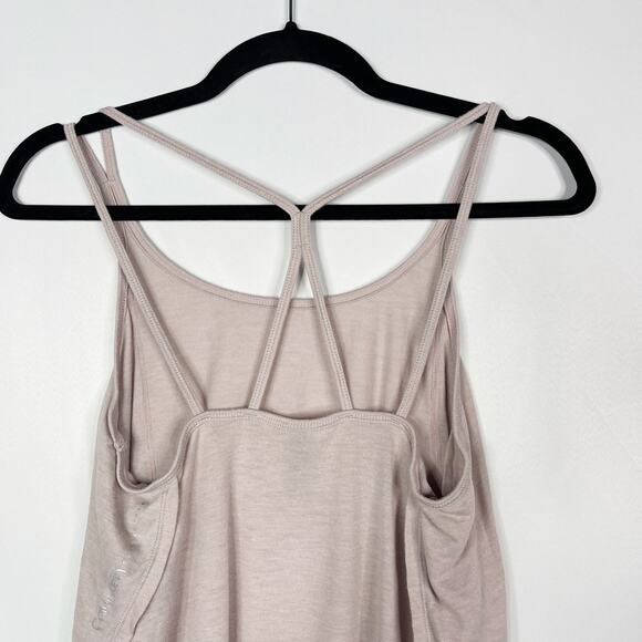 Calvin Klein Performance XSmall Epic Knit Strappy Tank Top Even Sand Cream Mauve - Picture 5 of 10